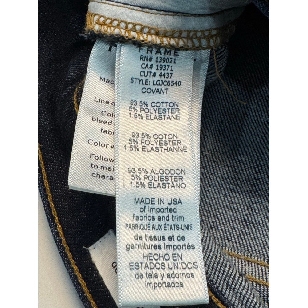 FRAME Le Garçon Crop Jeans Size 28 Straight Leg Relaxed Dark Wash - Picture 8 of 9